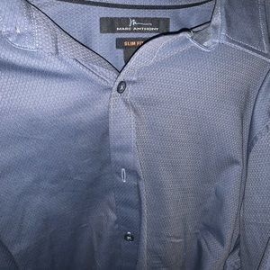 Mark Anthony gray collared shirt